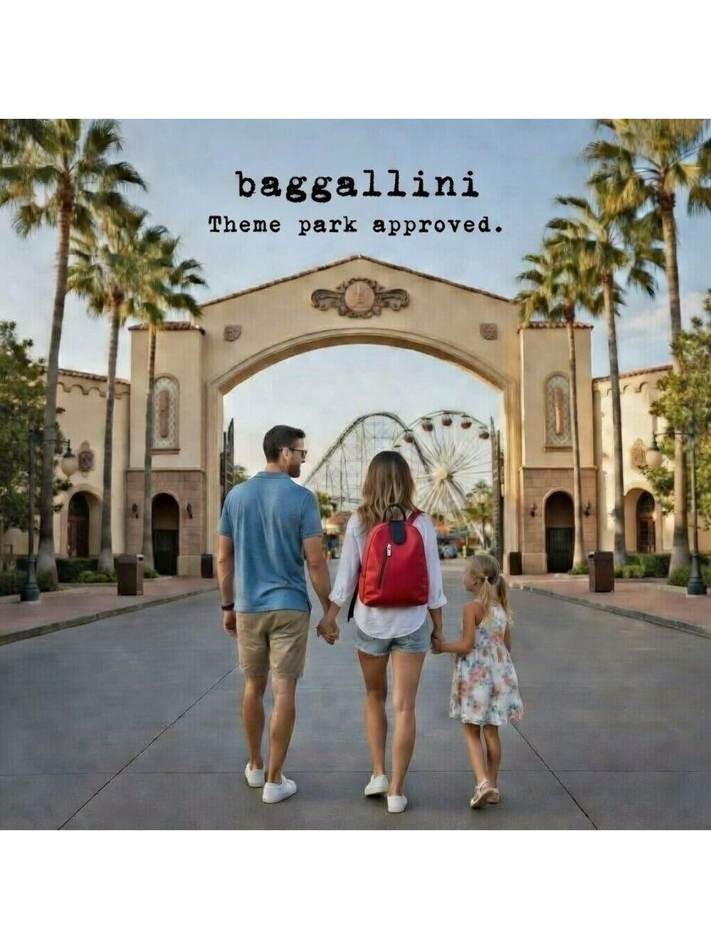 Baggallini Convertible Sling Backpack | Red Lightweight Travel Bag | Zip Strap